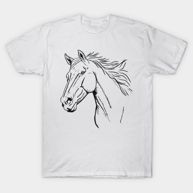 Horse head (b) T-Shirt by Shyflyer